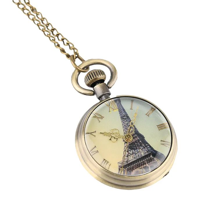 Romantic Paris Pocket Watch