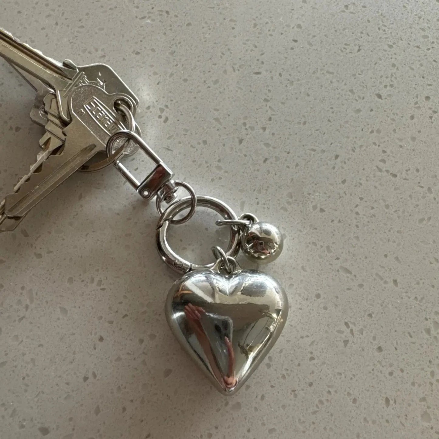 Heart of Silver Keyring