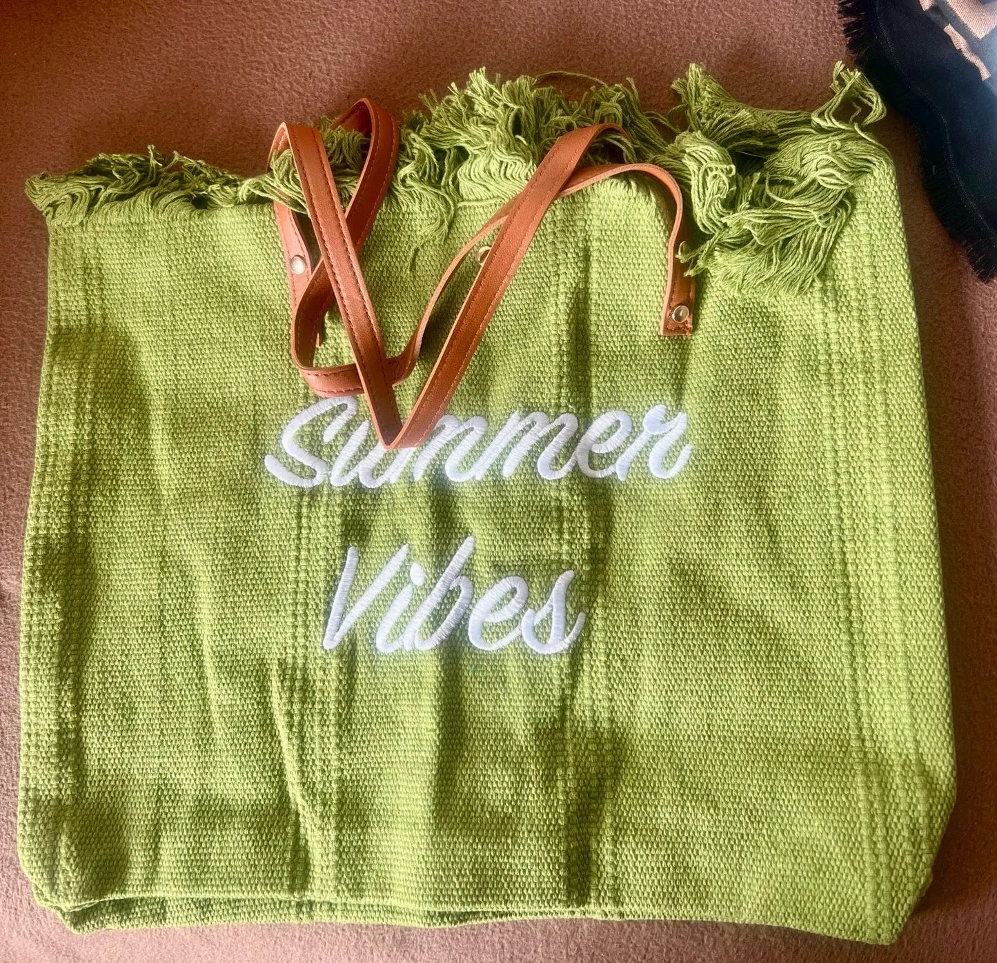 Summer Vibes Canvas Travel Tote