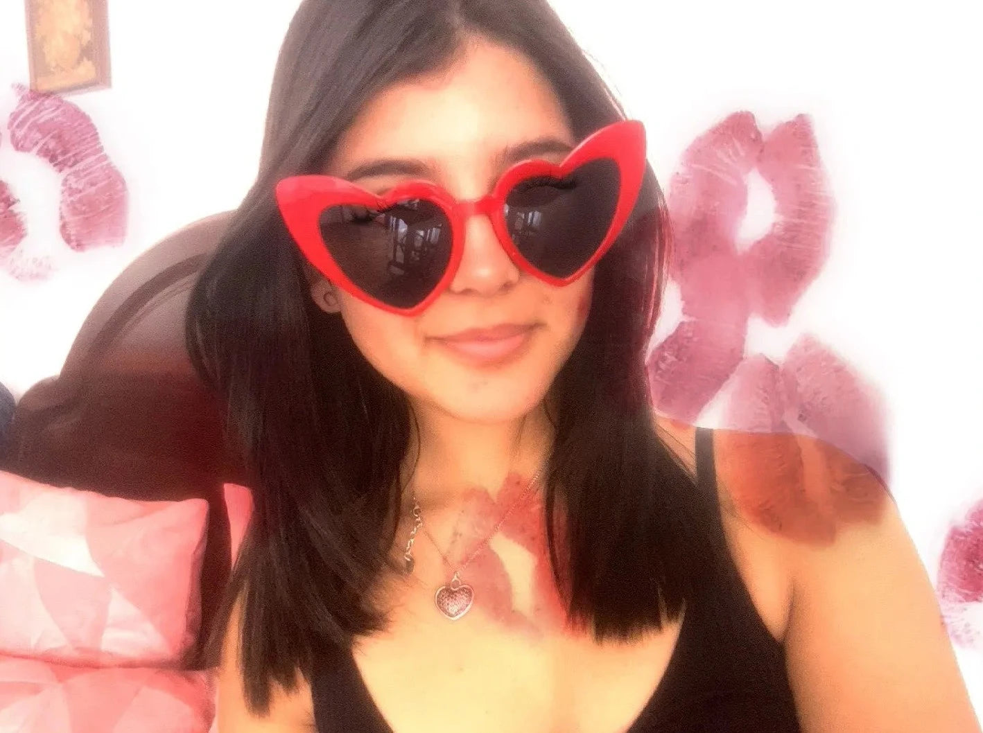 Young and Beautiful Heart-Shaped Sunglasses