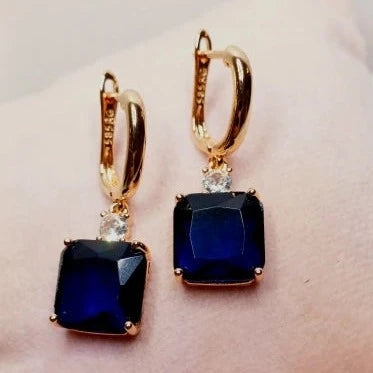 Square Plastic Rock Earrings