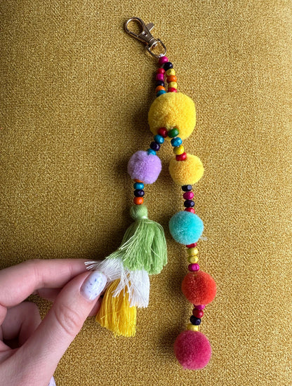 Plush Ball Tassel Keyring