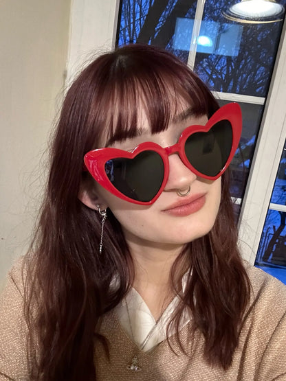 Young and Beautiful Heart-Shaped Sunglasses