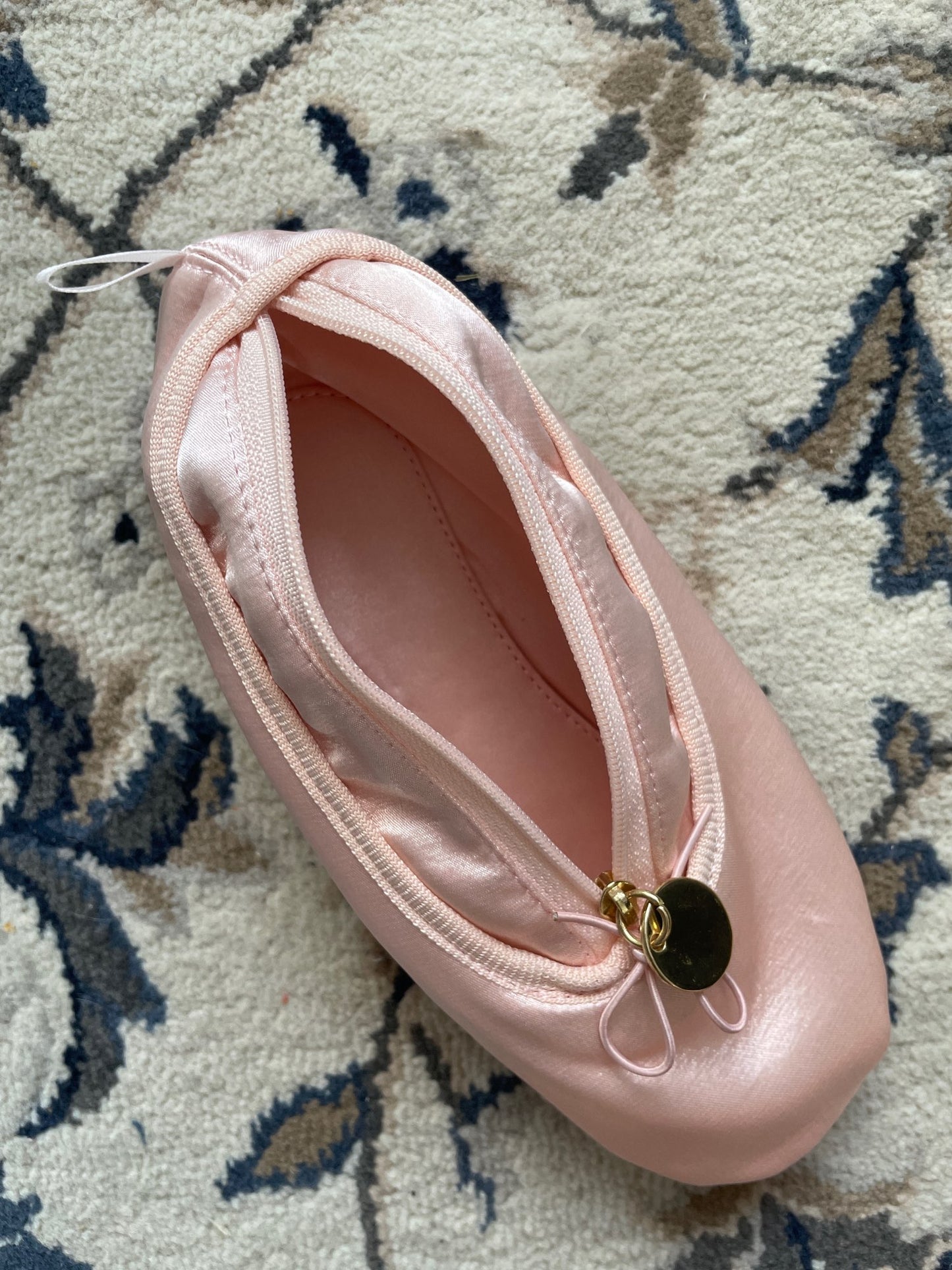 Peony Blush Satin Ballet Pencil Case