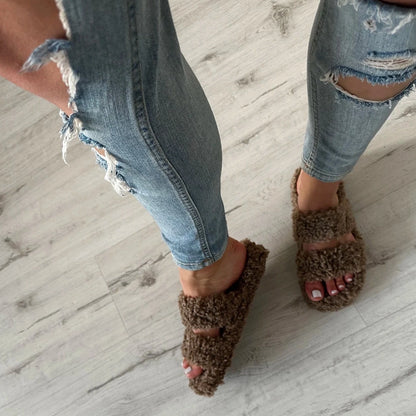 Twistyfur Platform Sandals