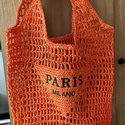 Paris For Life Woven Shopping Tote