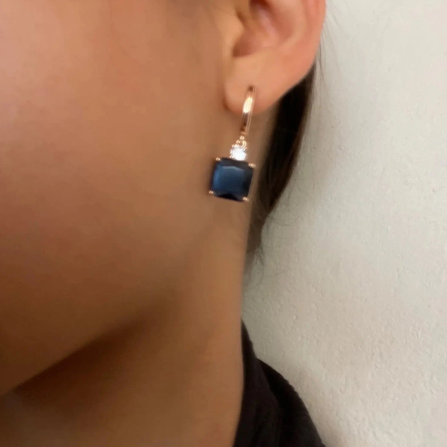 Square Plastic Rock Earrings