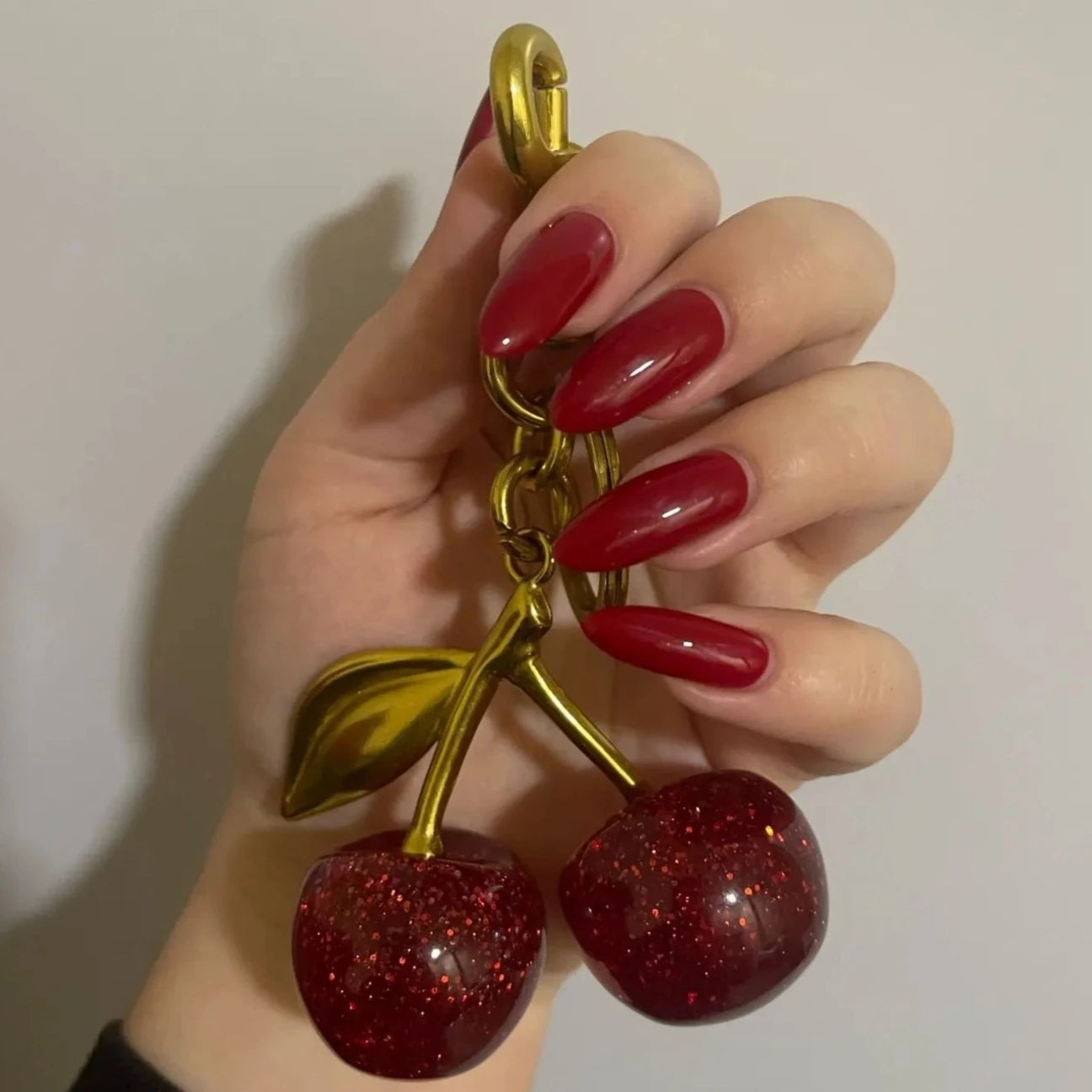 Cherry Glitterpie Keyring