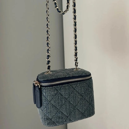 Sky In Blueness Mini Denim Crossbody Box Bag