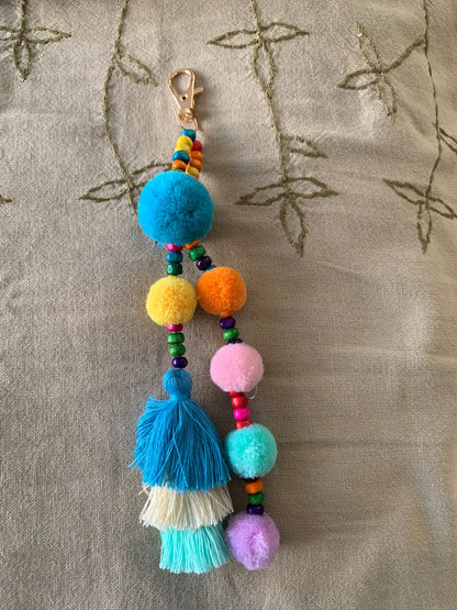 Plush Ball Tassel Keyring