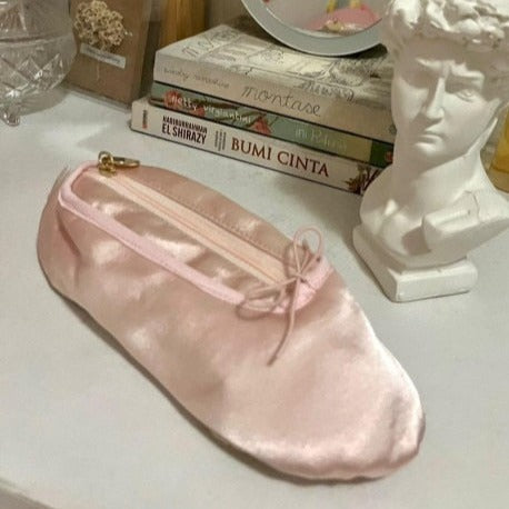 Peony Blush Satin Ballet Pencil Case