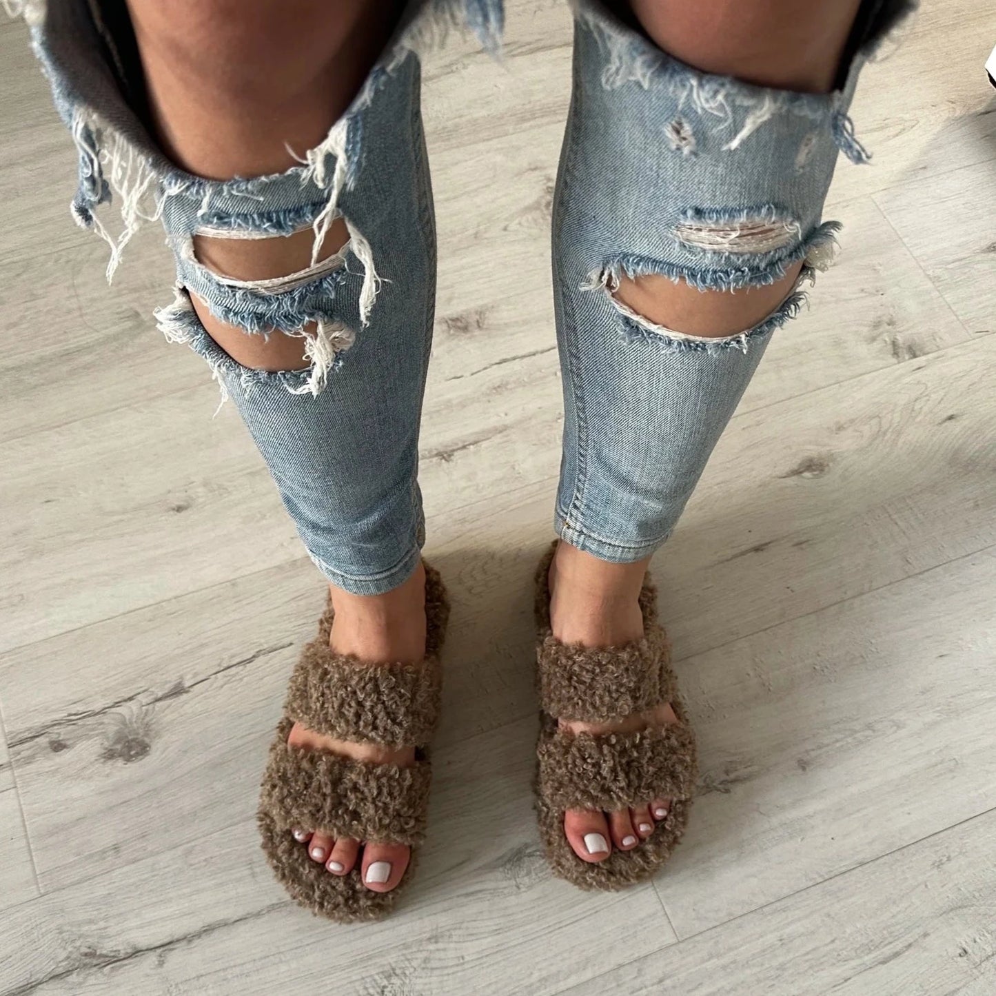 Twistyfur Platform Sandals