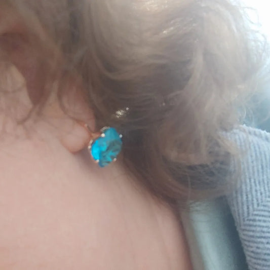 Square Blue Earrings