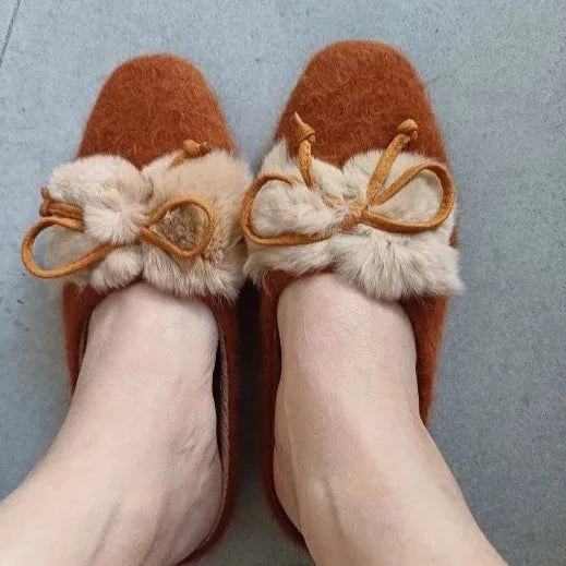 Shanna Bow-Knot Mule Slippers