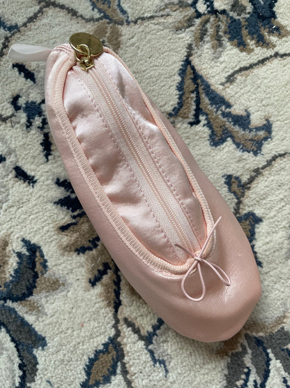 Peony Blush Satin Ballet Pencil Case