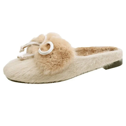 Shanna Bow-Knot Mule Slippers