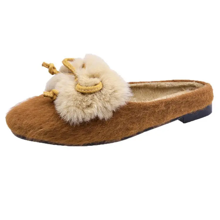 Shanna Bow-Knot Mule Slippers