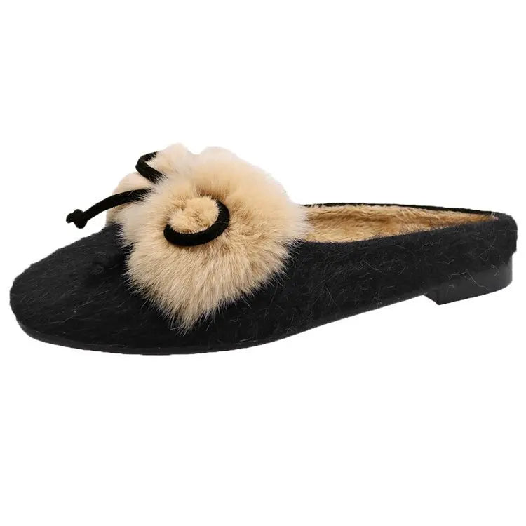 Shanna Bow-Knot Mule Slippers