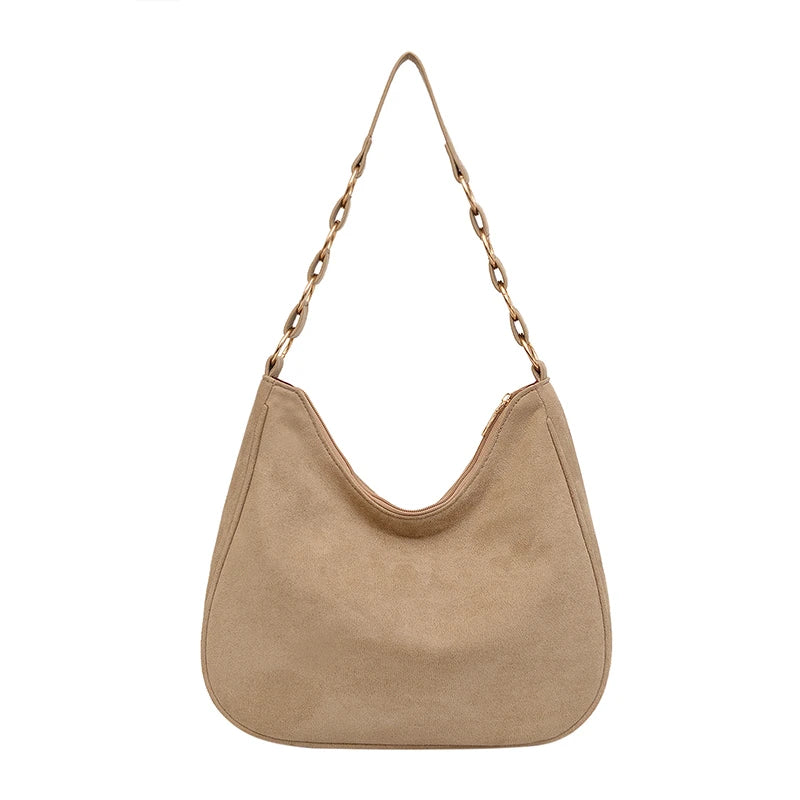 Oriental Dawn Suede Shoulder Bag