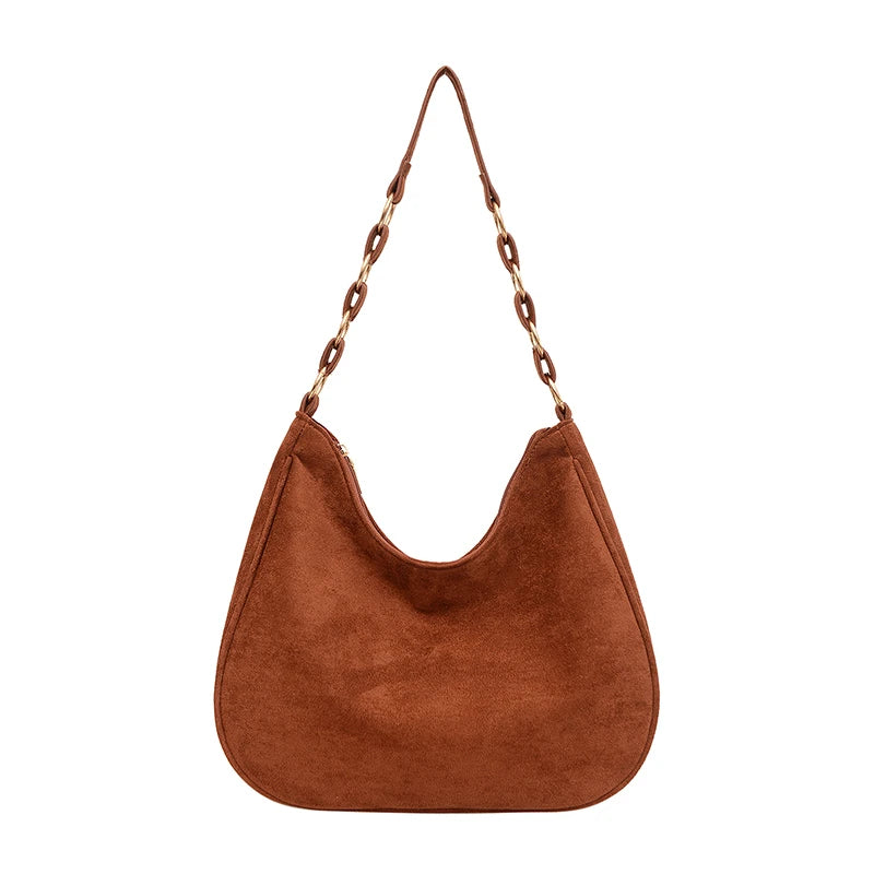 Oriental Dawn Suede Shoulder Bag