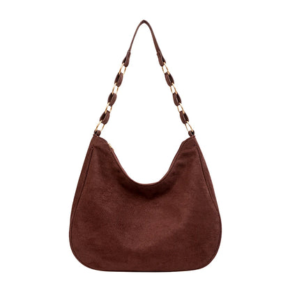 Oriental Dawn Suede Shoulder Bag