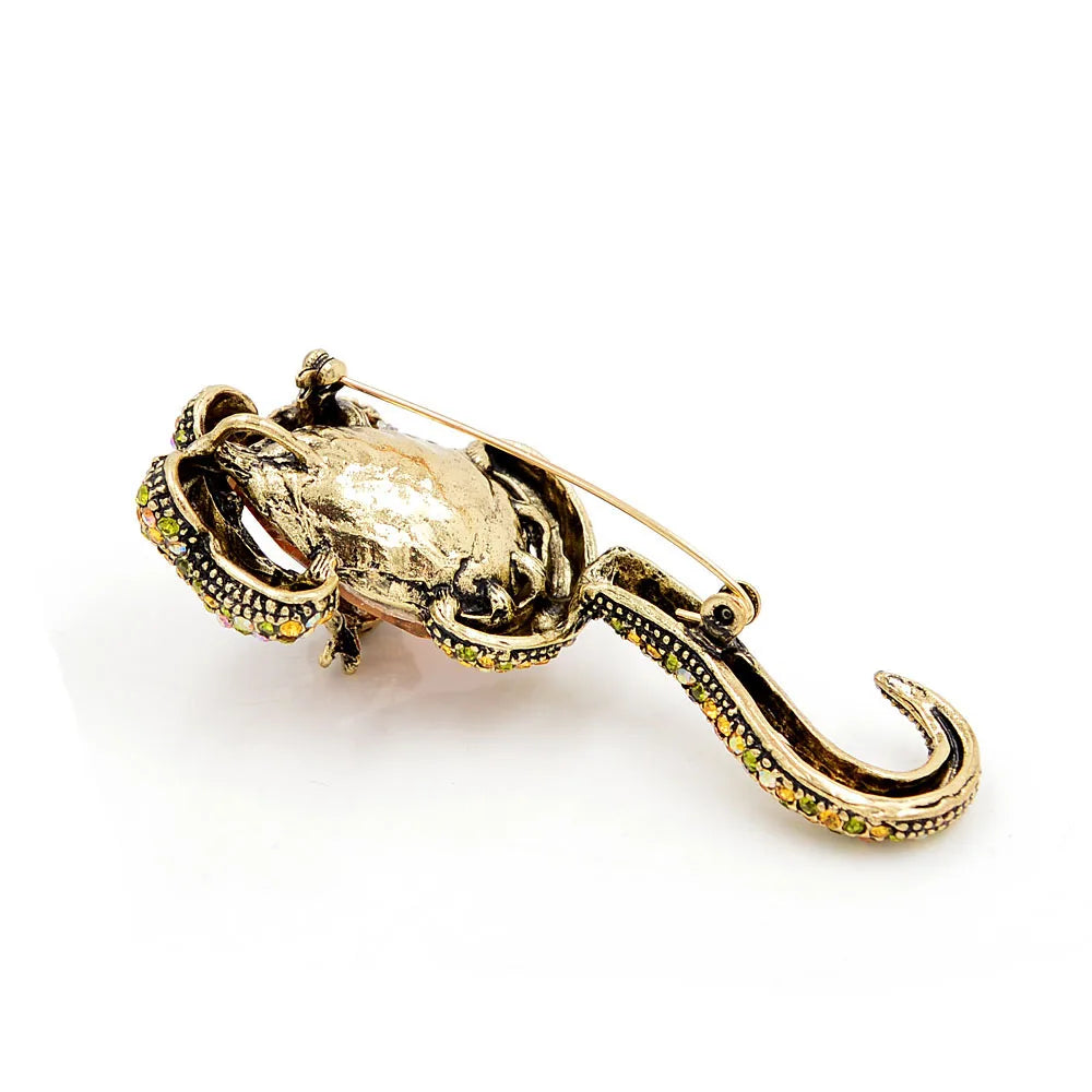 Snake And Stone Brooch