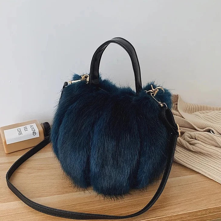 Doireil Faux Fur Bucket Crossbody Bag