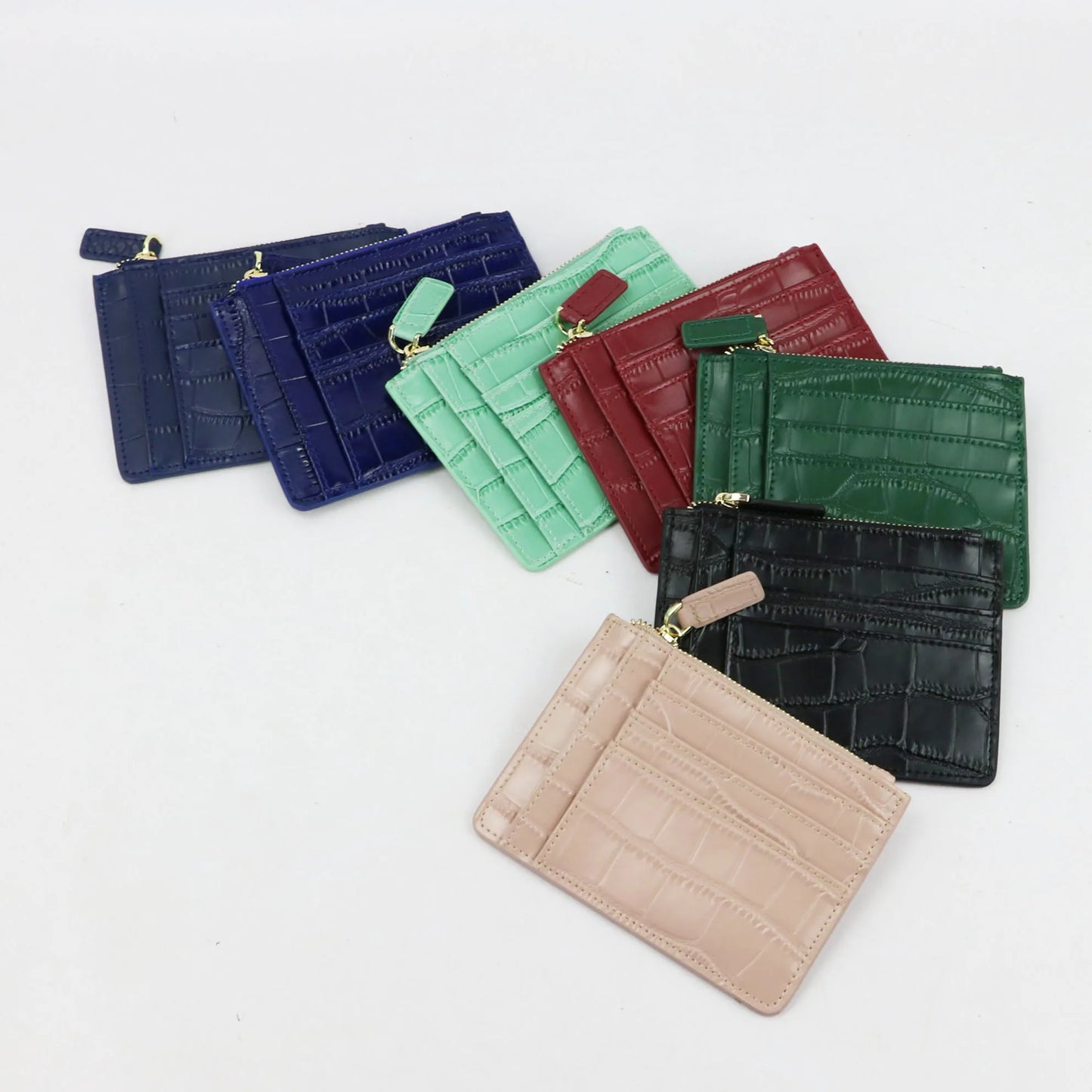 Crocsnake Leather Card Holder Wallet