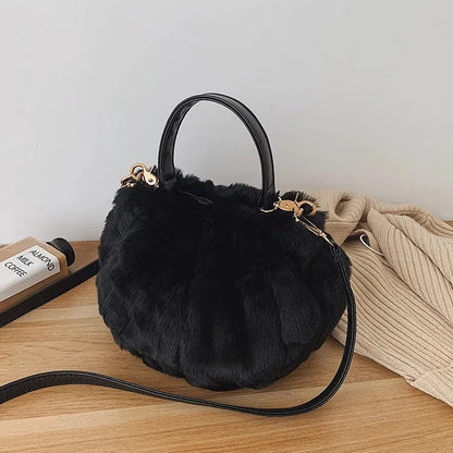 Doireil Faux Fur Bucket Crossbody Bag