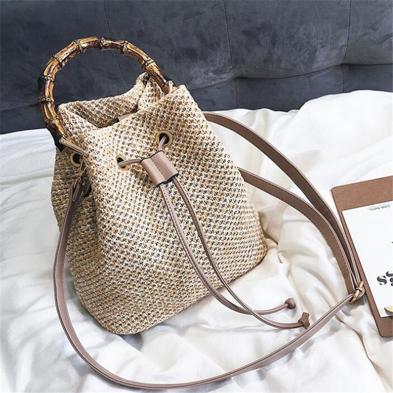 Hattie Straw Shoulder Bag