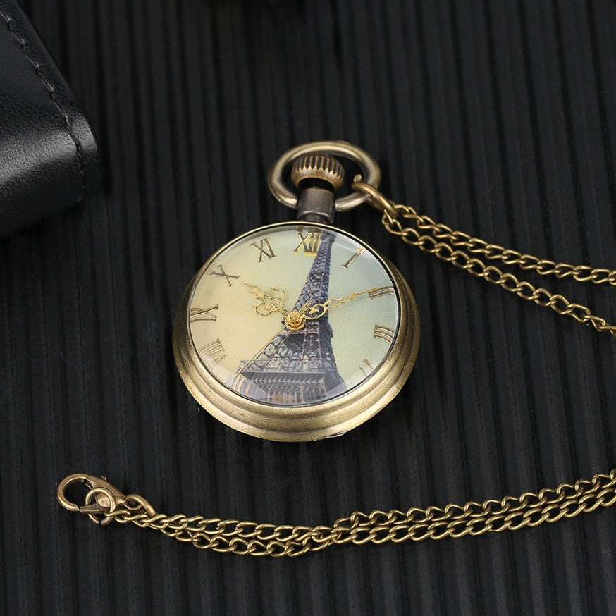 Romantic Paris Pocket Watch