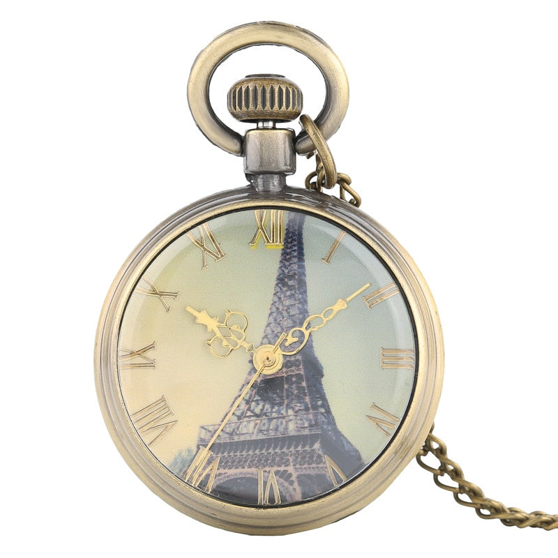 Romantic Paris Pocket Watch