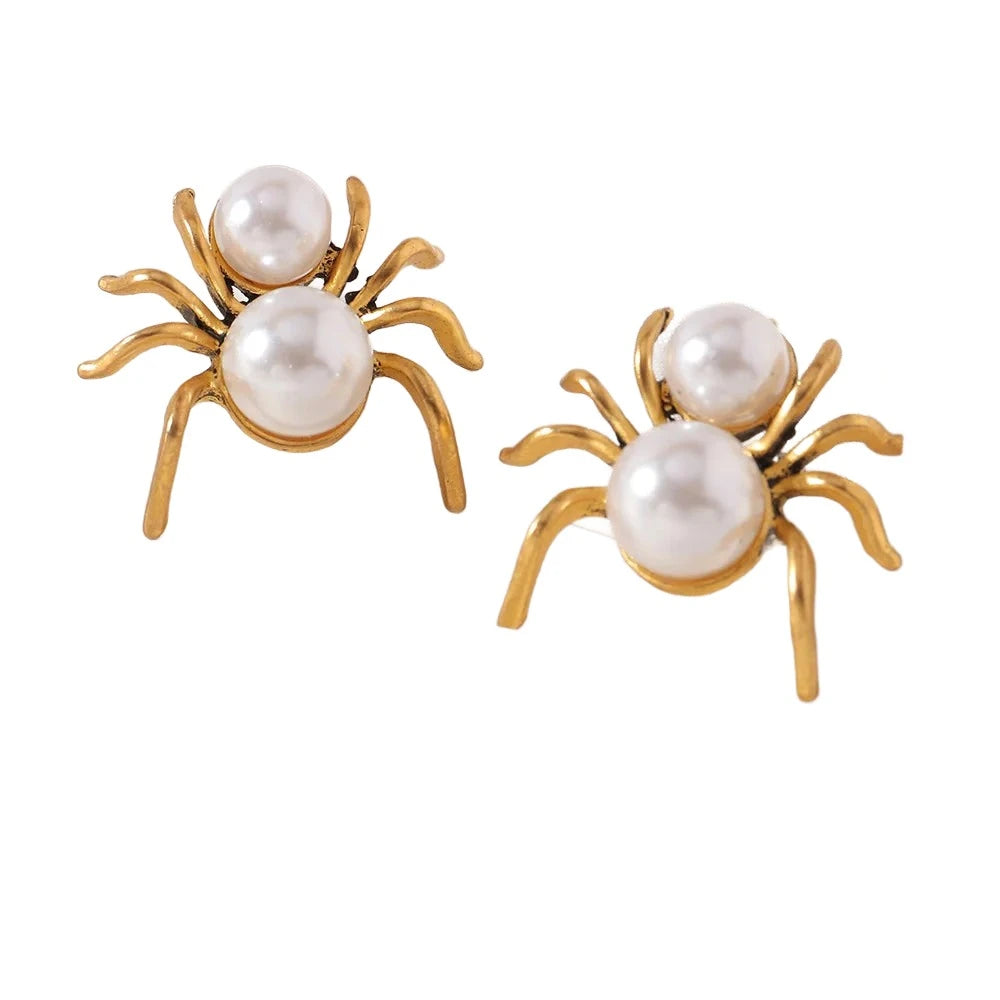 Spider Pearl Earrings