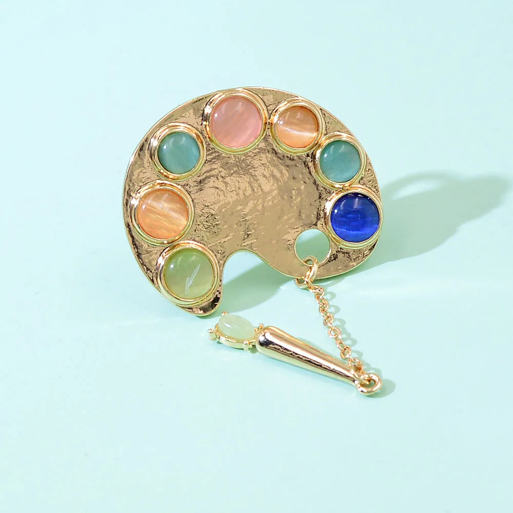 Painting Palette Pendant Brooch