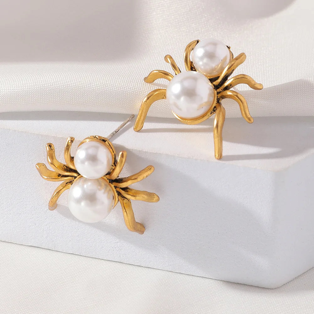 Spider Pearl Earrings