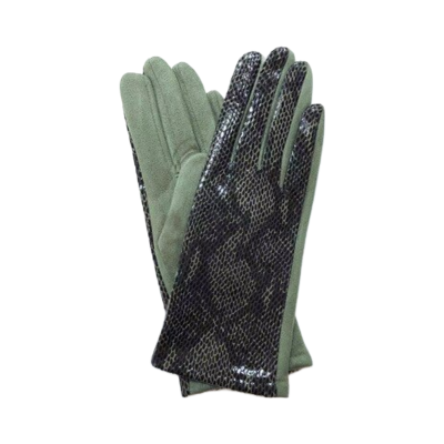 Kobura Print Leather Gloves