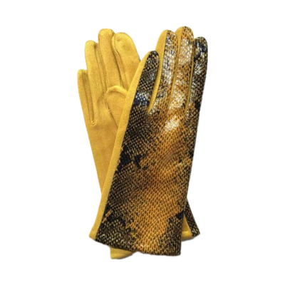 Kobura Print Leather Gloves