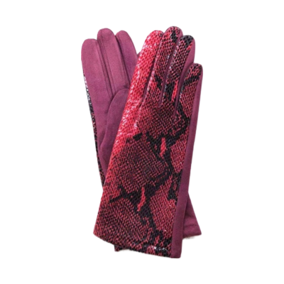 Kobura Print Leather Gloves