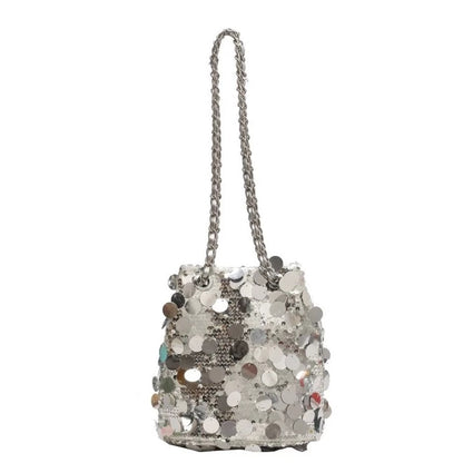 Sequined Crossbody Chain Shoulder Bag