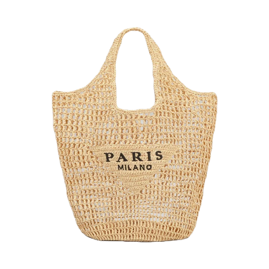 Paris For Life Woven Shopping Tote