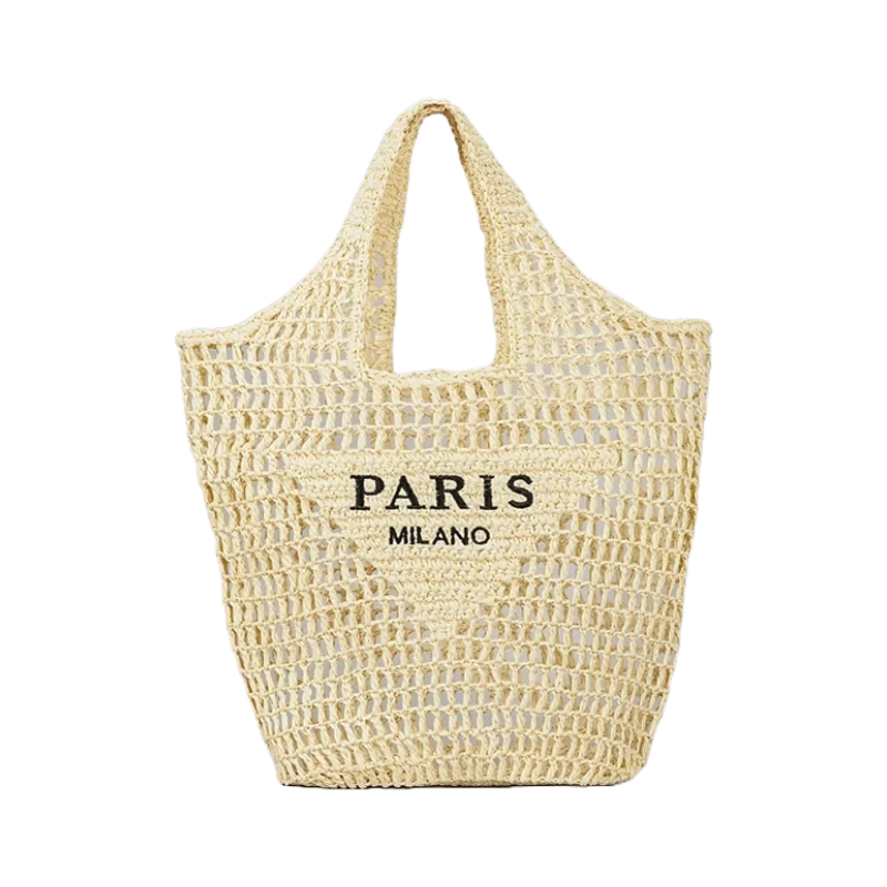 Paris For Life Woven Shopping Tote