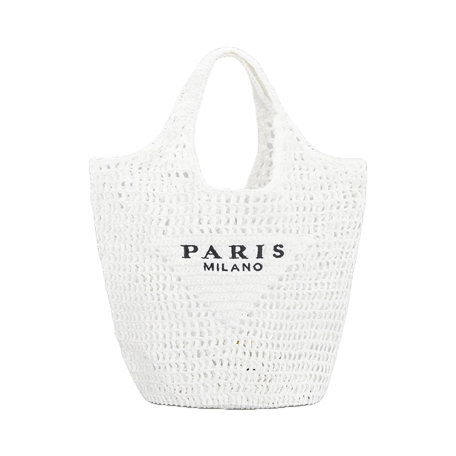 Paris For Life Woven Shopping Tote