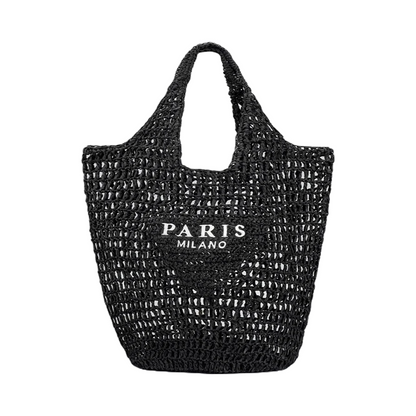 Paris For Life Woven Shopping Tote