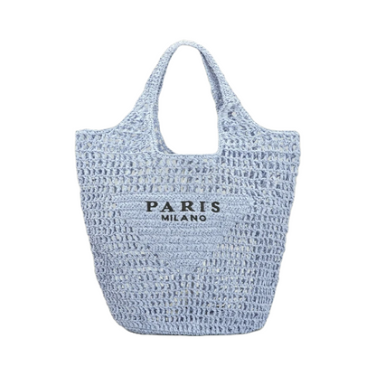 Paris For Life Woven Shopping Tote