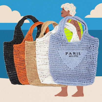 Paris For Life Woven Shopping Tote