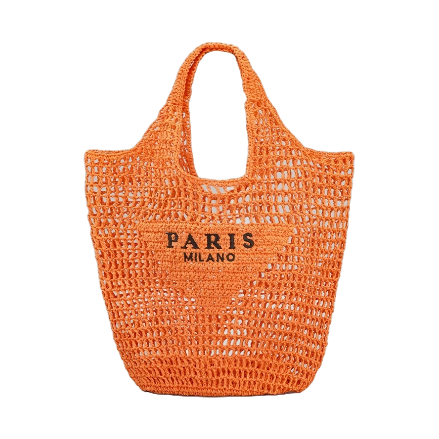 Paris For Life Woven Shopping Tote