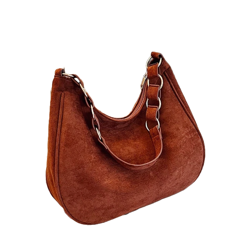 Oriental Dawn Suede Shoulder Bag