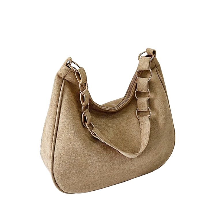 Oriental Dawn Suede Shoulder Bag