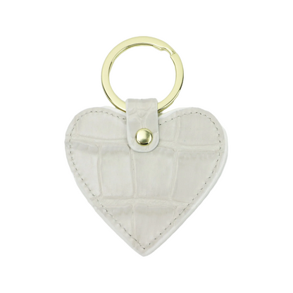 Turtle Heart Monogram Leather Keyring