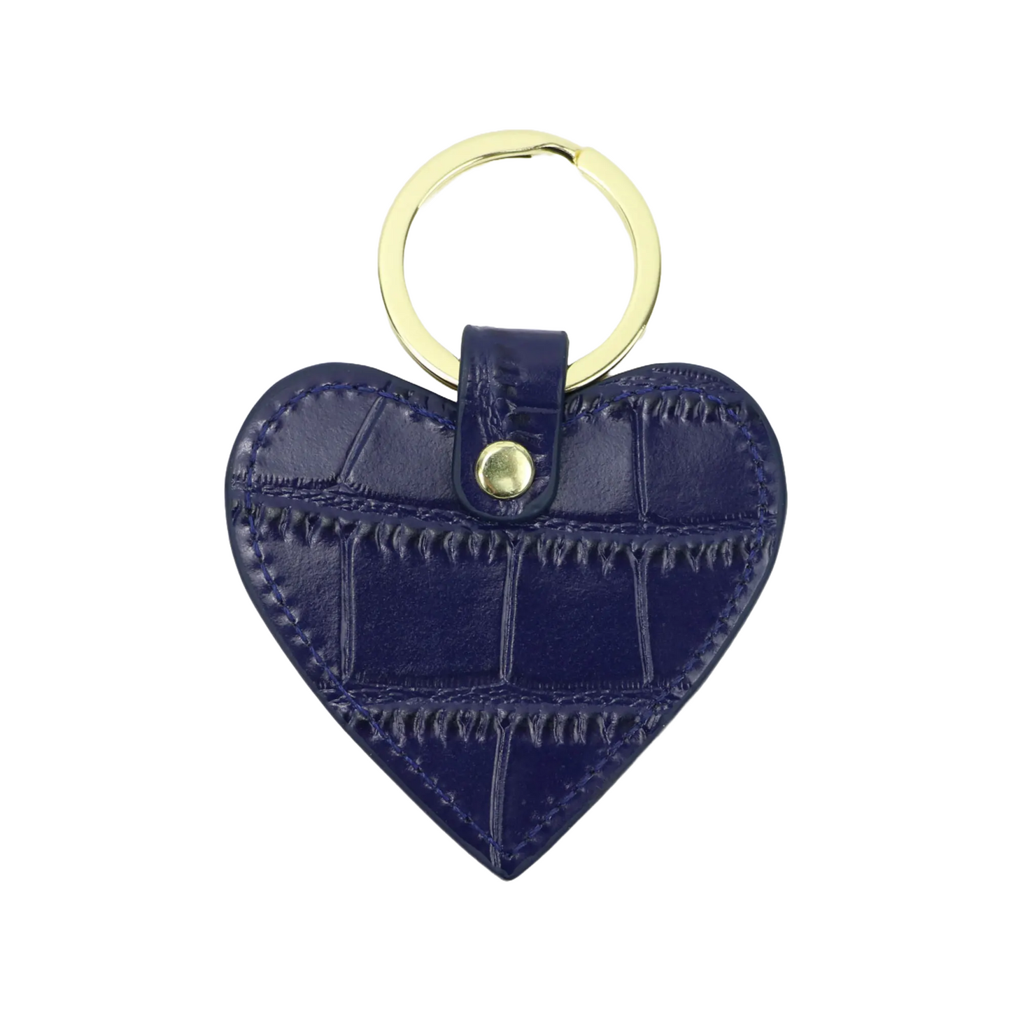 Turtle Heart Monogram Leather Keyring